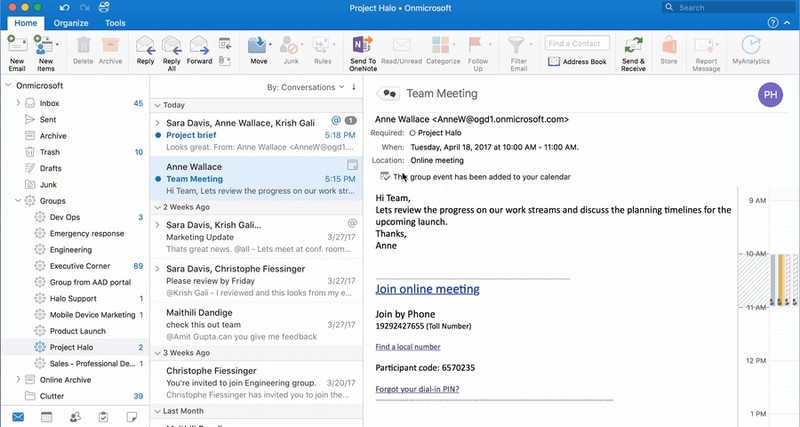 office 365 groups outlook for mac